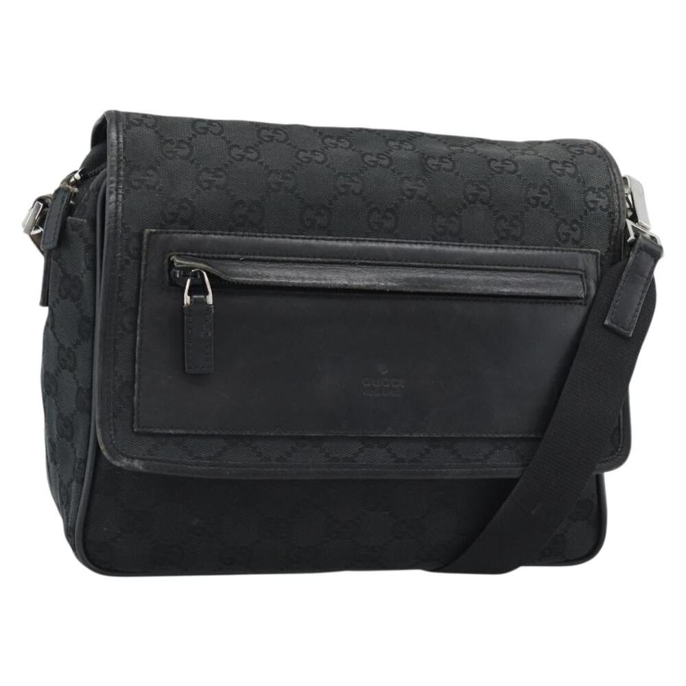 Gucci GG Canvas Shoulder Bag Black